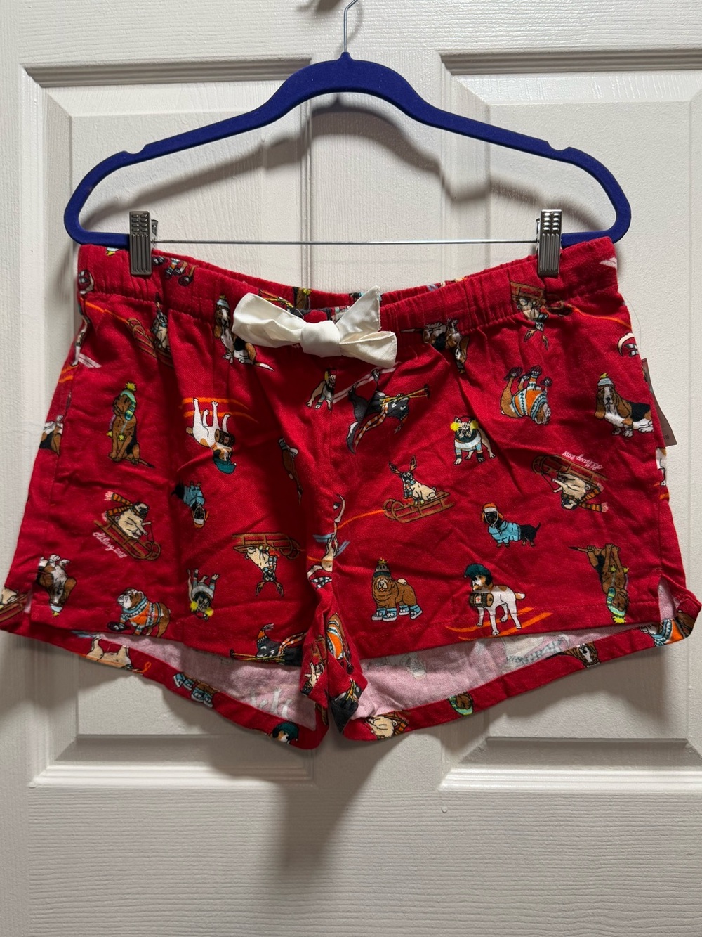 Old Navy Red Winter Dog Women's Pajama Shorts size L